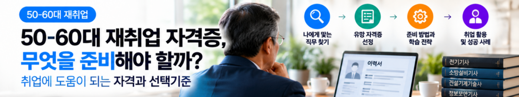 50~60대 재취업에 도움이 되는 자격증과 직무 적합성, 자격증 선택 및 취업 준비 전략